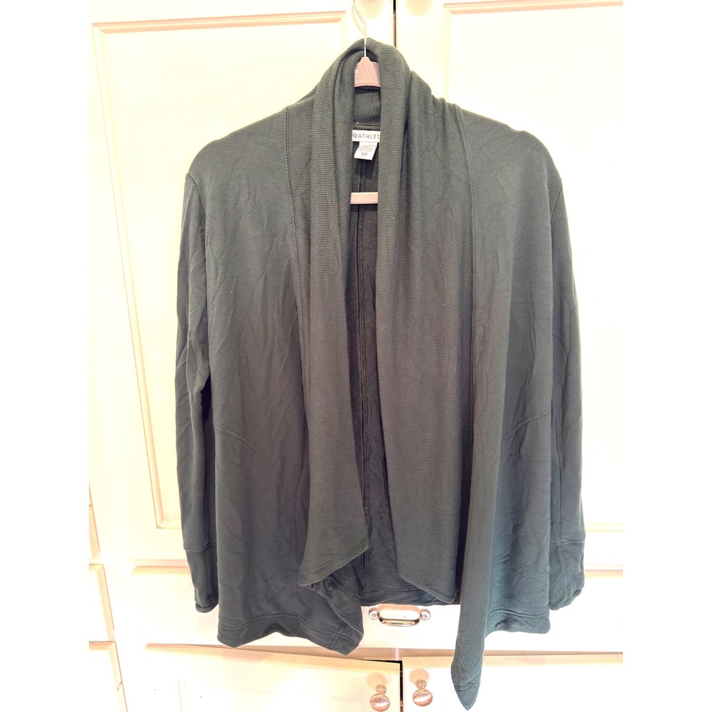 Athleta Dark Green TTP EeCh Cardigan Shawl Collar Open Front XXS